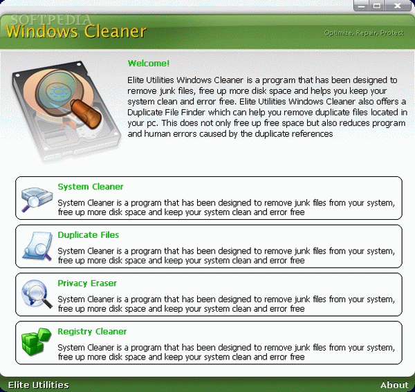 Elite Utilities Windows Cleaner