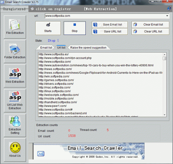 Email Search Crawler