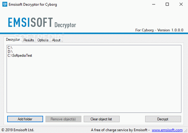 Emsisoft Decryptor for Cyborg