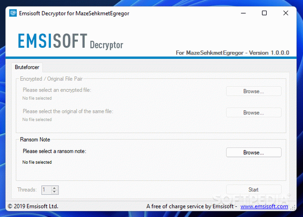 Emsisoft Decryptor for Maze / Sekhmet / Egregor