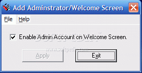 Enable Administrator on the Welcome Screen