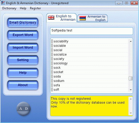 English & Armenian Dictionary