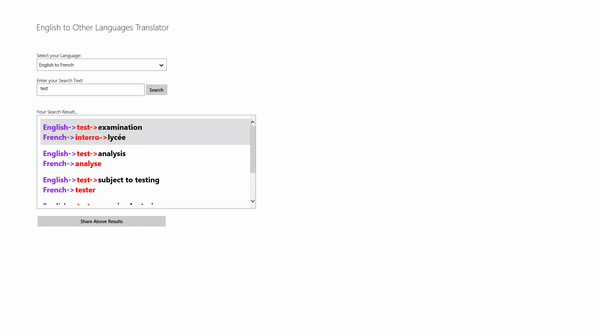 English to Other Languages Translator for Windows 8