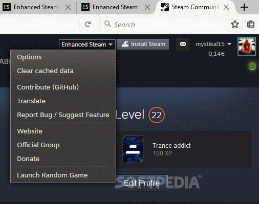 Enhanced Steam for Firefox