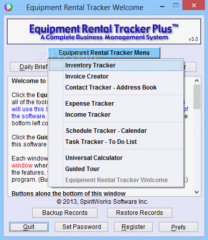 Equipment Rental Tracker Plus