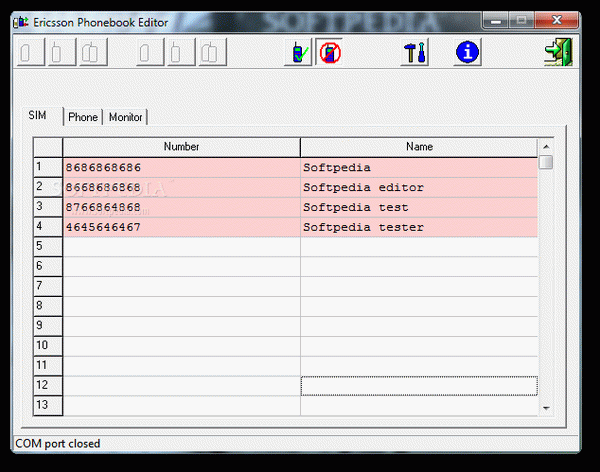 Ericsson Phonebook Editor