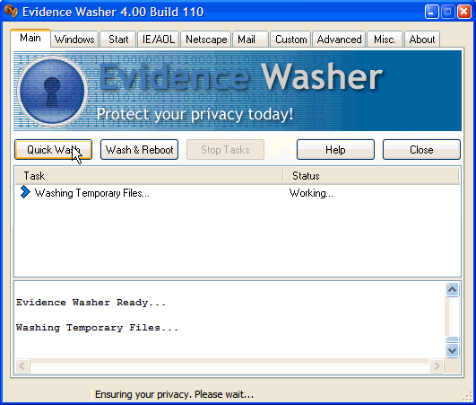 Evidence Washer