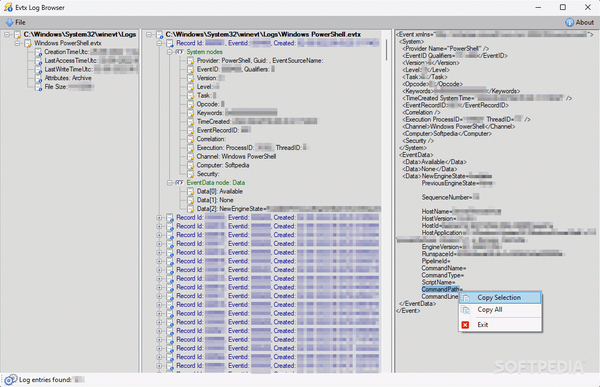 Evtx Log Browser