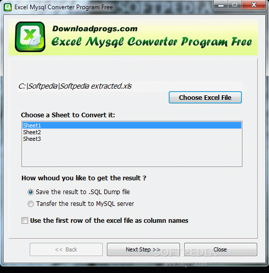 Excel Mysql Converter Program Free