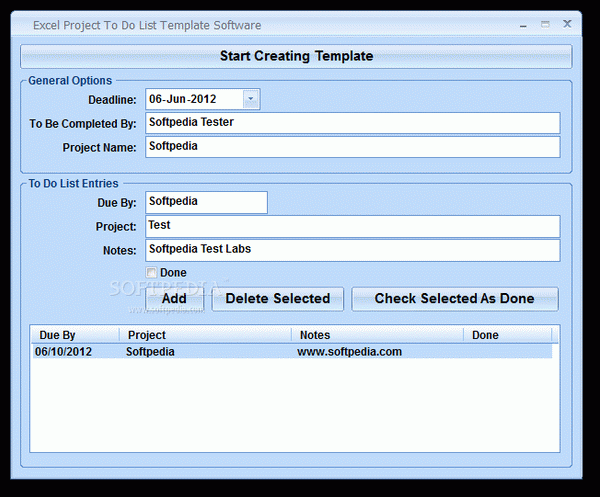 Excel Project To Do List Template Software