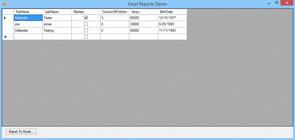 Excel Reports
