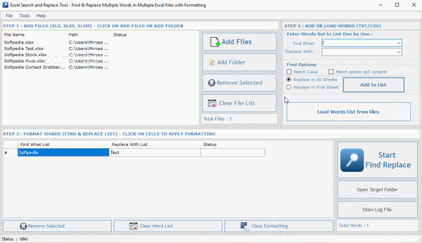 Excel Search and Replace Tool