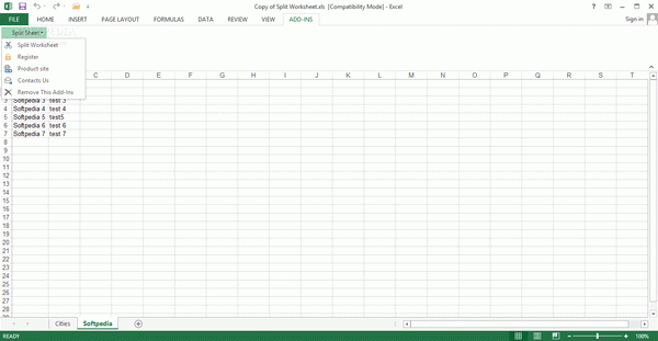 Excel-Tool Split Excel Sheet