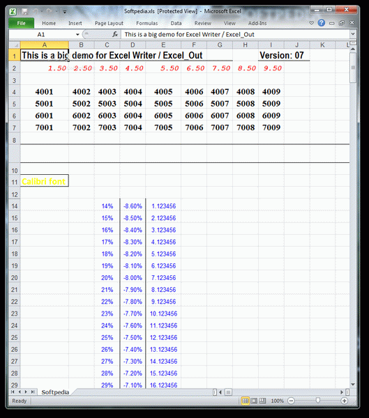 Excel Writer