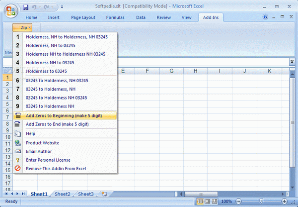 Excel Zip Codes Convert, Lookup & Format Software