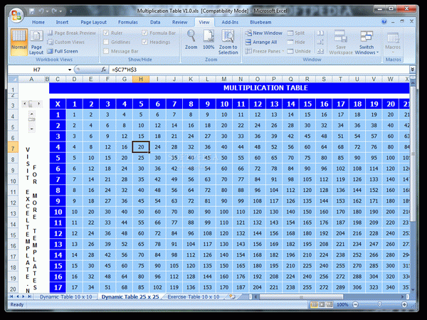 Multiplication Table