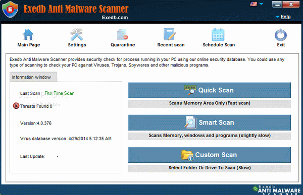 Exedb Anti Malware Scanner