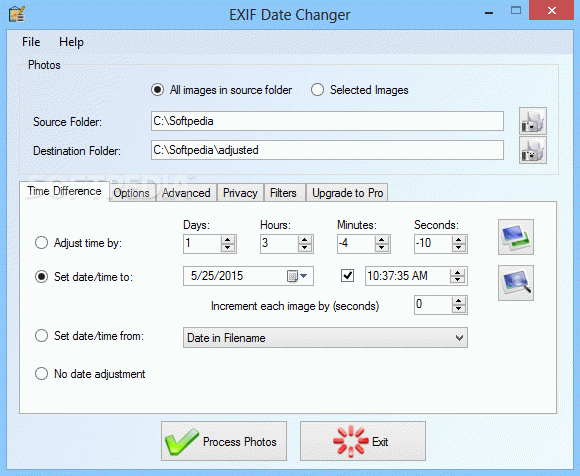 EXIF Date Changer