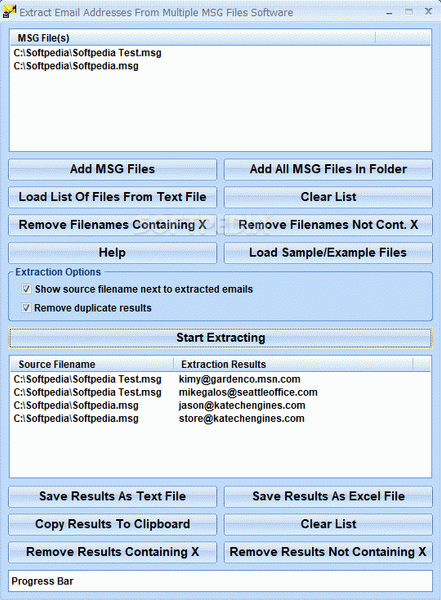 Extract Email Addresses From Multiple MSG Files Software