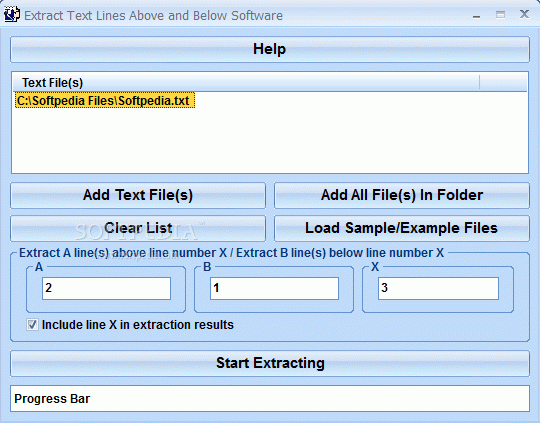 Extract Text Lines Above and Below Software