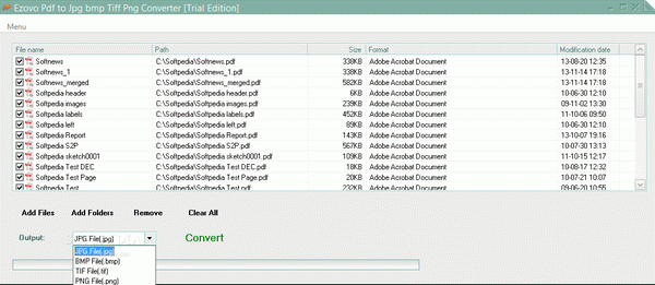 Ezovo Pdf to Jpg bmp Tiff Png Converter