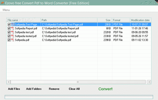 Ezovo free Convert Pdf to Word Converter