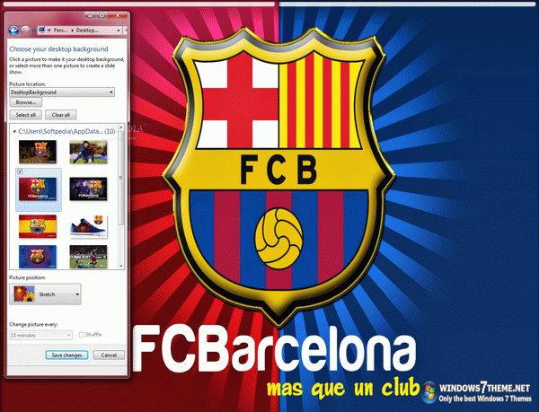 FC Barcelona Windows 7 Theme with song