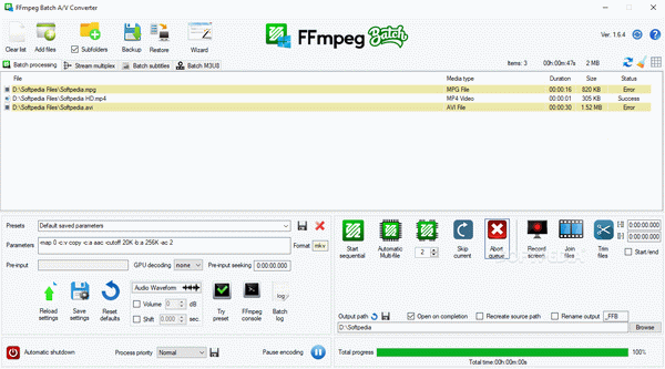 FFmpeg Batch A/V Converter