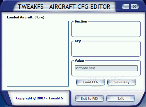 FSX Aircraft.CFG Editor