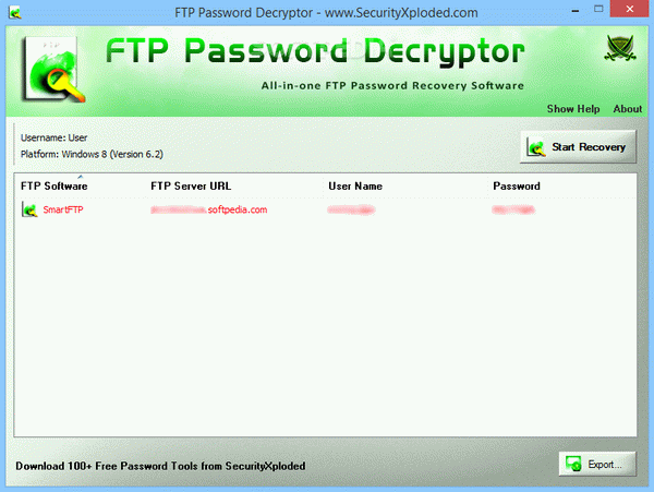 FTP Password Decryptor