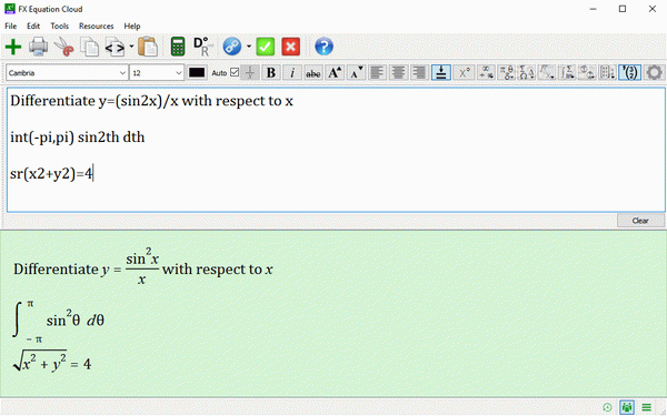 FX Equation Cloud