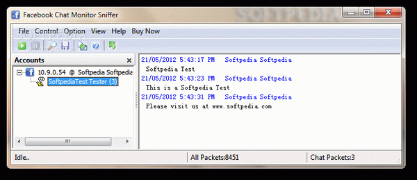 Facebook Chat Monitor Sniffer