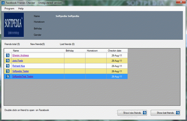 Facebook Friends Checker