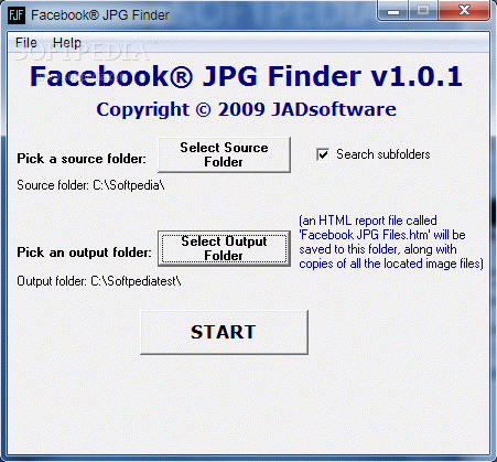 Facebook JPG Finder