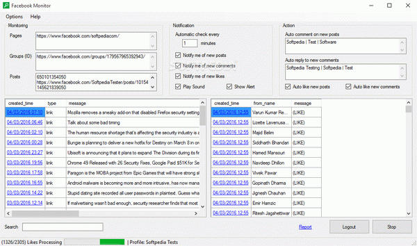 Facebook Monitor