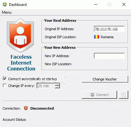 Faceless Internet Connection