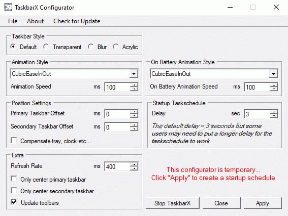 TaskbarX