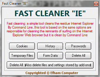 Fast Cleaner "IE"
