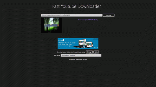 Fast Youtube Downloader for Windows 8