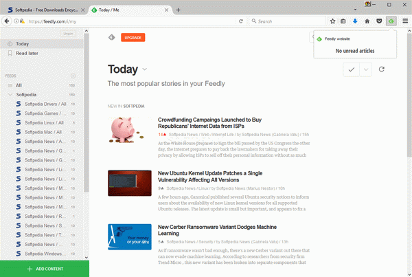 Feedly Notifier for Firefox