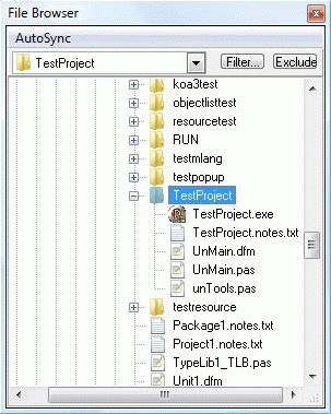 File Browser Expert for Delphi 2007