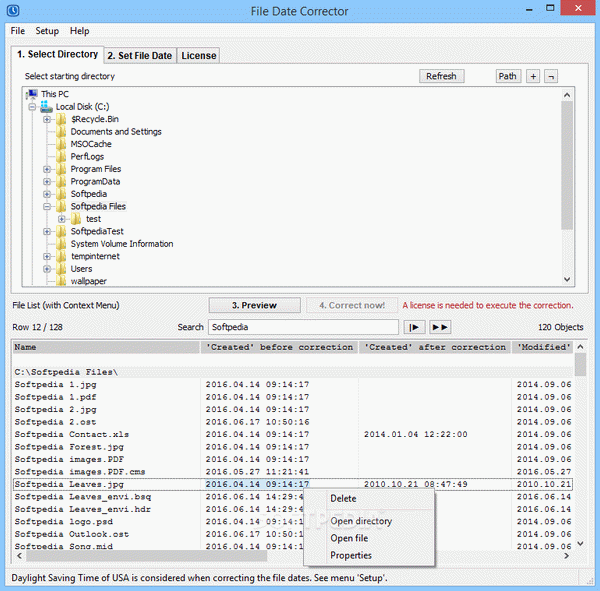File Date Corrector