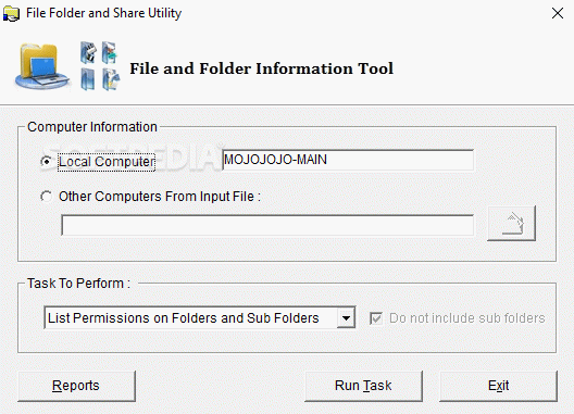 File, Folder and Share Permission Utility Tool
