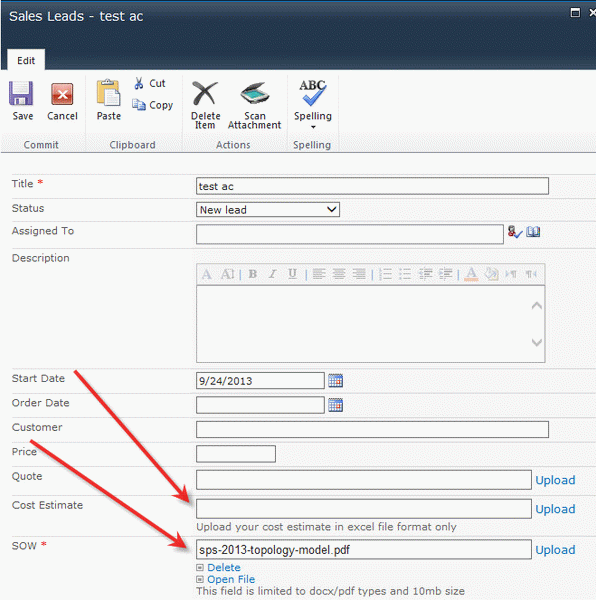 File Upload Field Type