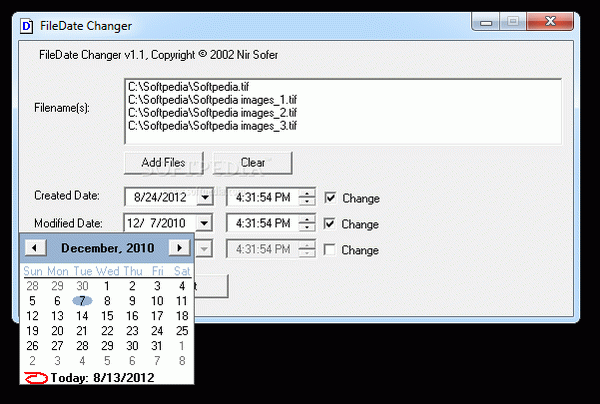 FileDate Changer