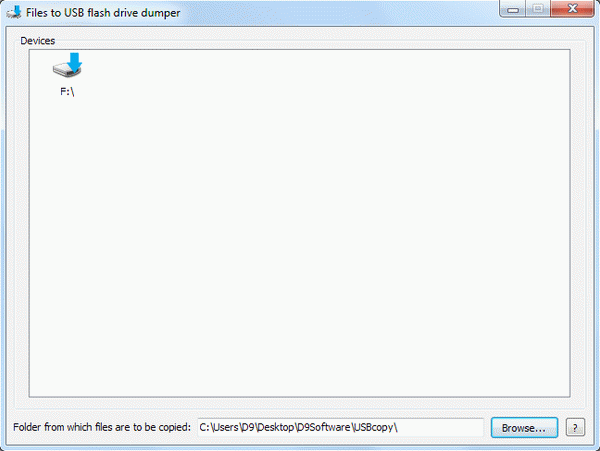 Files to USB flash drive dumper