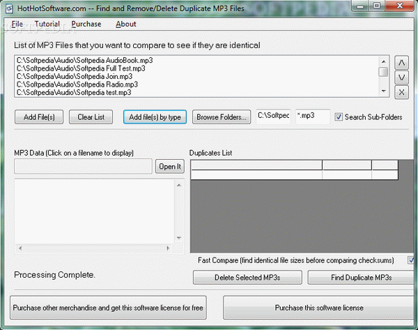 Find and Remove/Delete Duplicate MP3 Files