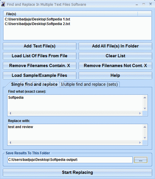 Find and Replace Text In Multiple Files Software