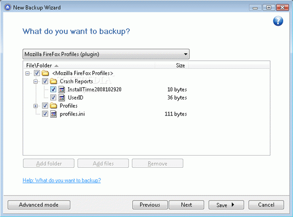 FireFox Backup4all Plugin