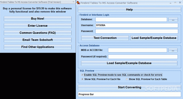 Firebird Tables To MS Access Converter Software